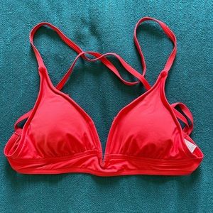 Kona Sol Red/Orange Strappy Bikini Top